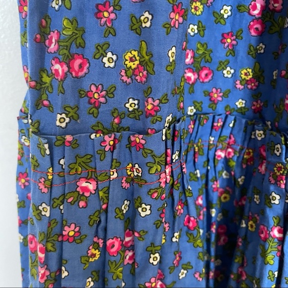 Handmade boho peasant blue floral skirt S/M - Picture 5 of 6
